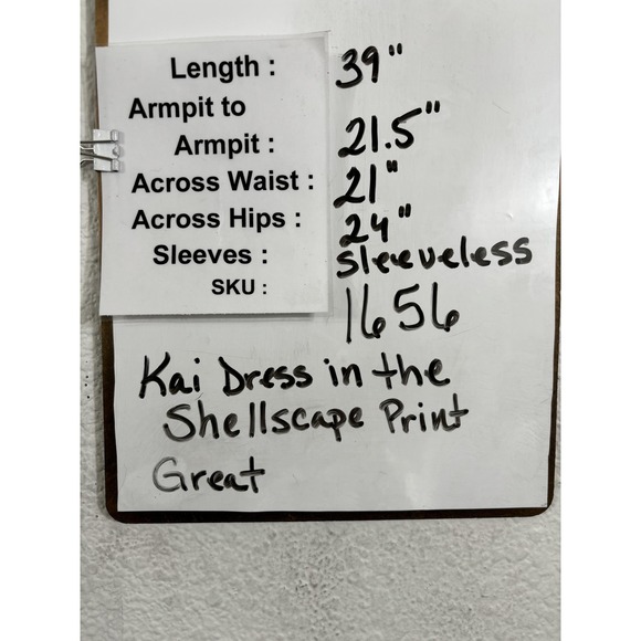 Ala von Auersperg Dress Womens XXL Shellscape Kai Sleeveless Cape Made USA - Picture 10 of 10